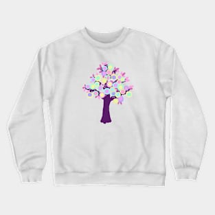 Purple Bloom Tree Crewneck Sweatshirt